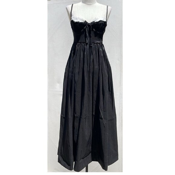 NWT FOR LOVE AND LEMONS DORIS SLEEVELESS BLACK MIDI DRESS SIZE S - Picture 4 of 9